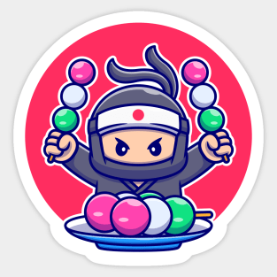 Cute Ninja Eating Dango Sticker